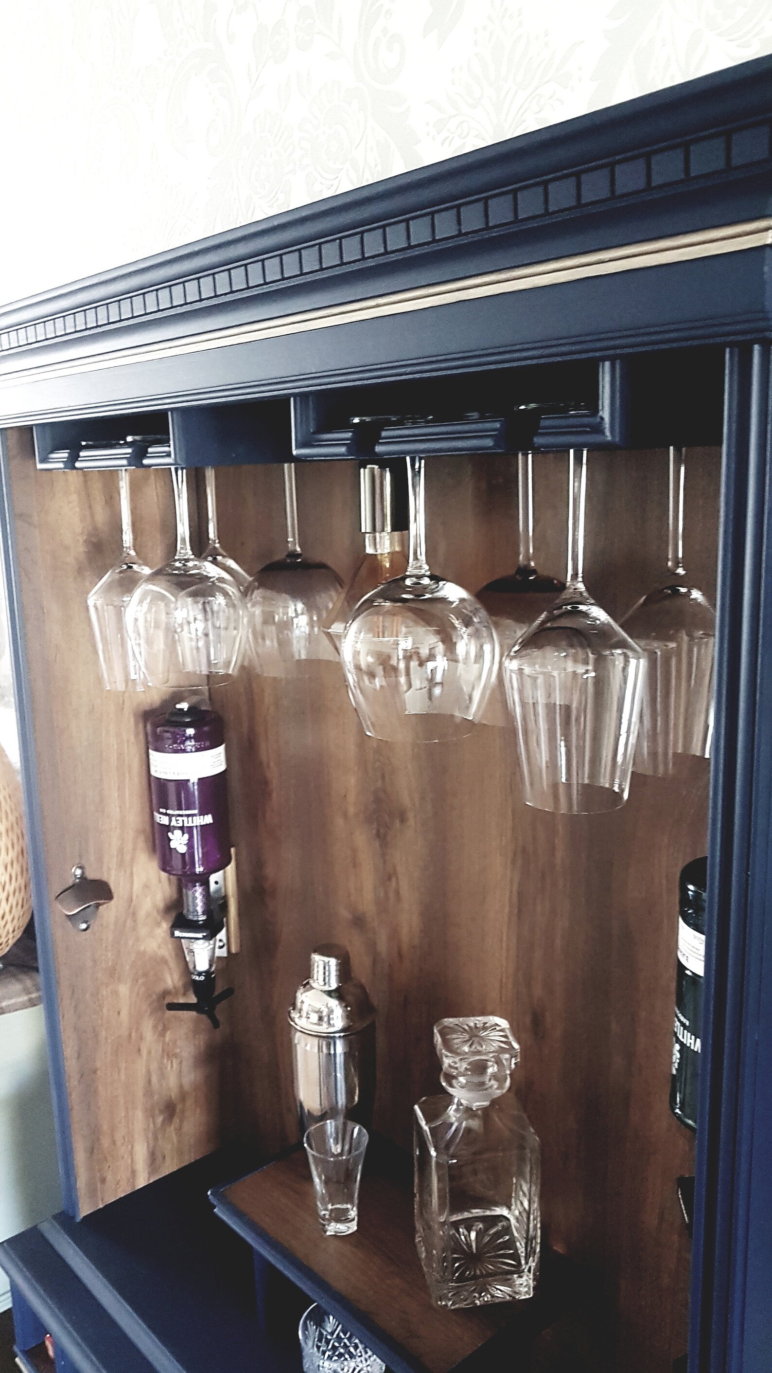Drinks Gin Bar Home Bar with optics and wine racks Etsy