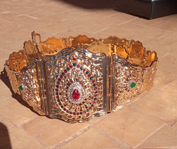 Vintage Wedding belt, Moroccan Handmade belt, eng… - image 5