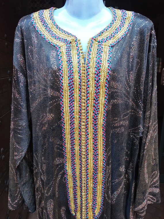 Vintage 1970s dress, Moroccan caftan, women dress,