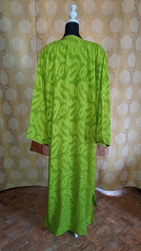 60s Vintage Moroccan Two Layers Green Caftan wome… - image 4