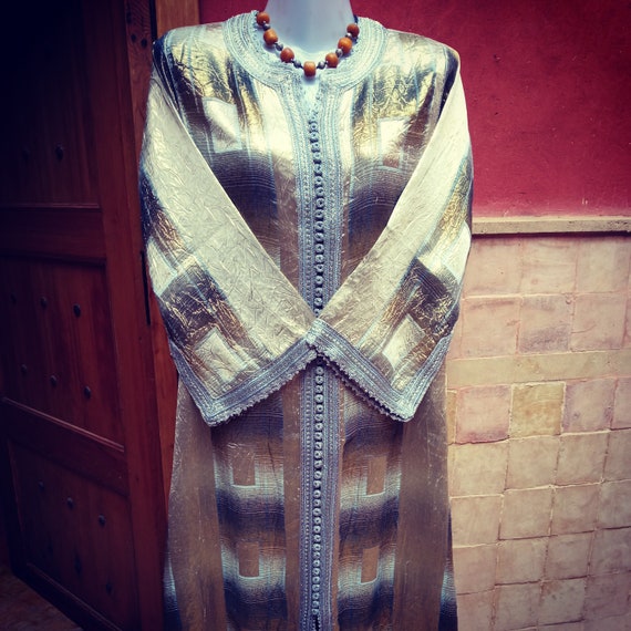 Gorgeous brocade kaftan, vintage Caftan dress, Caf