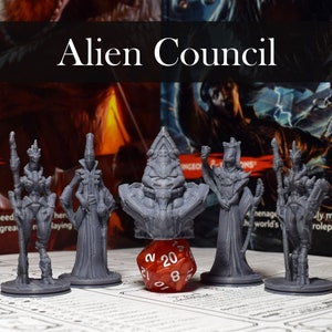 Alien Council - 3D Printed Sci-Fi Miniature