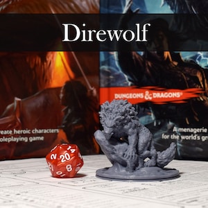 Direwolf - 3D Printed Fantasy Miniature