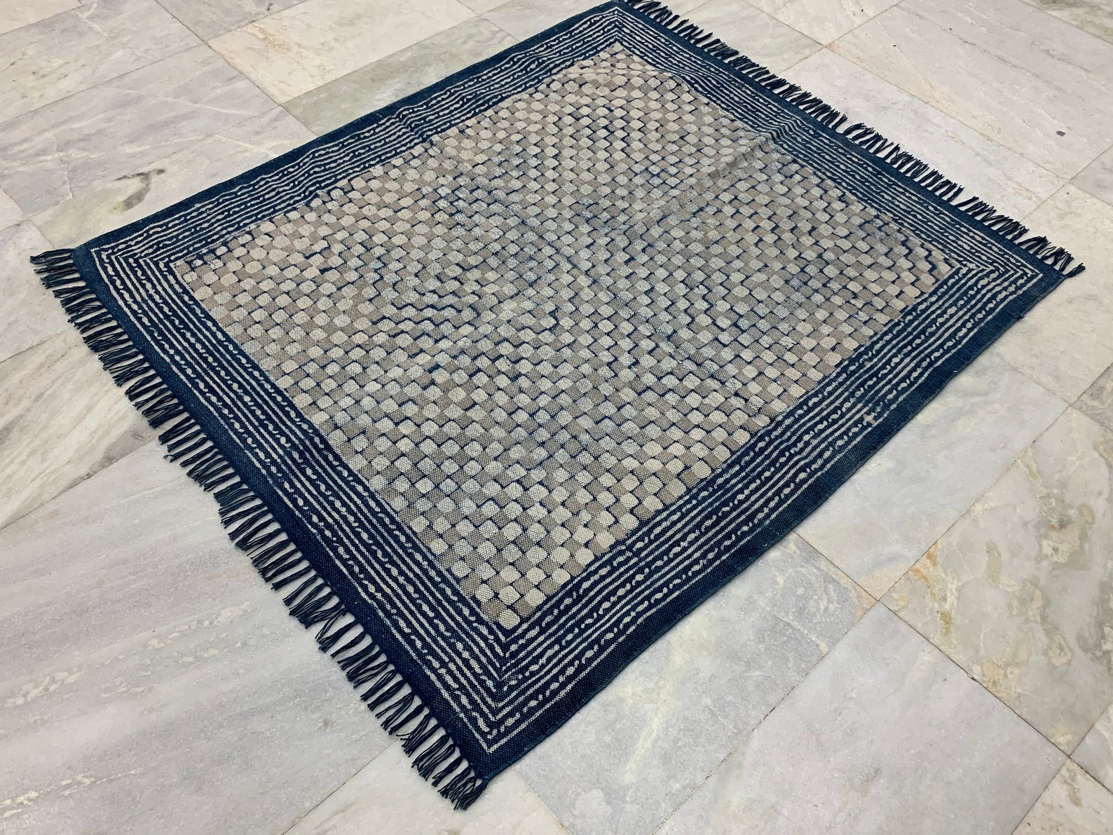 6x6 Indian Rug Square Rug Kitchen Rug Kilim Rug Boho Rug Etsy