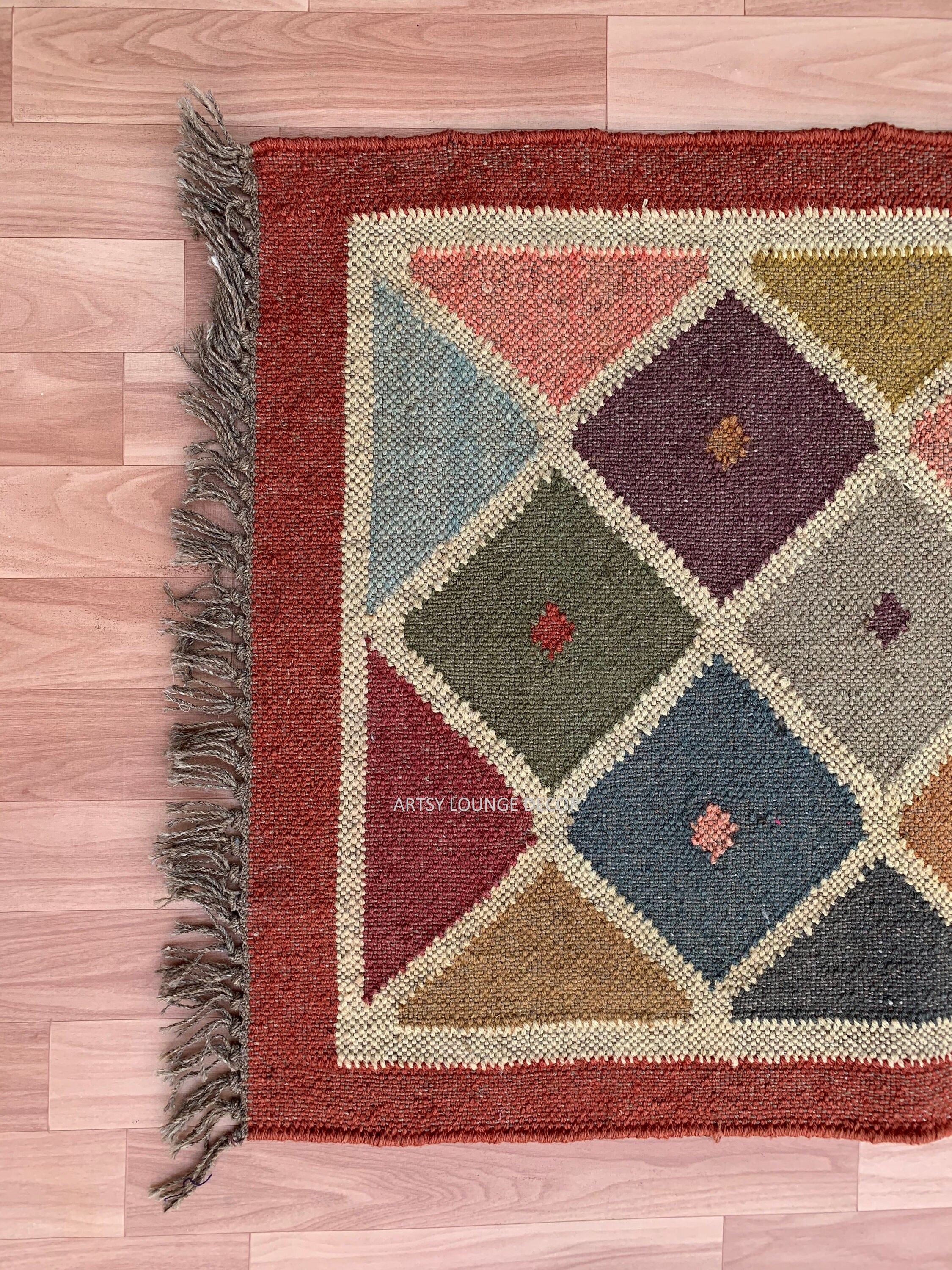 2x6 Handmade Wool Jute Rug Runner Rug Kilim Rug Aztec Rug Etsy