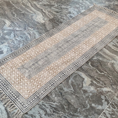 2x6 Indian Handmade Runner Rug Hand Block Print Rug Kilim Etsy