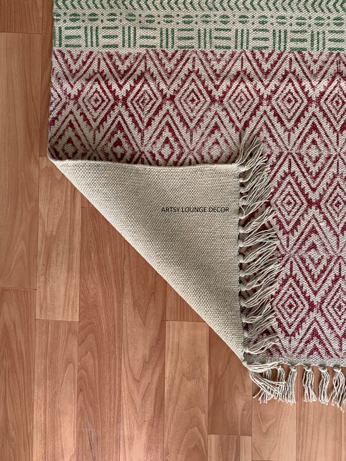 2x6 Indian Hand block Rug Kilim Rug Boho Rugs Hallway Etsy