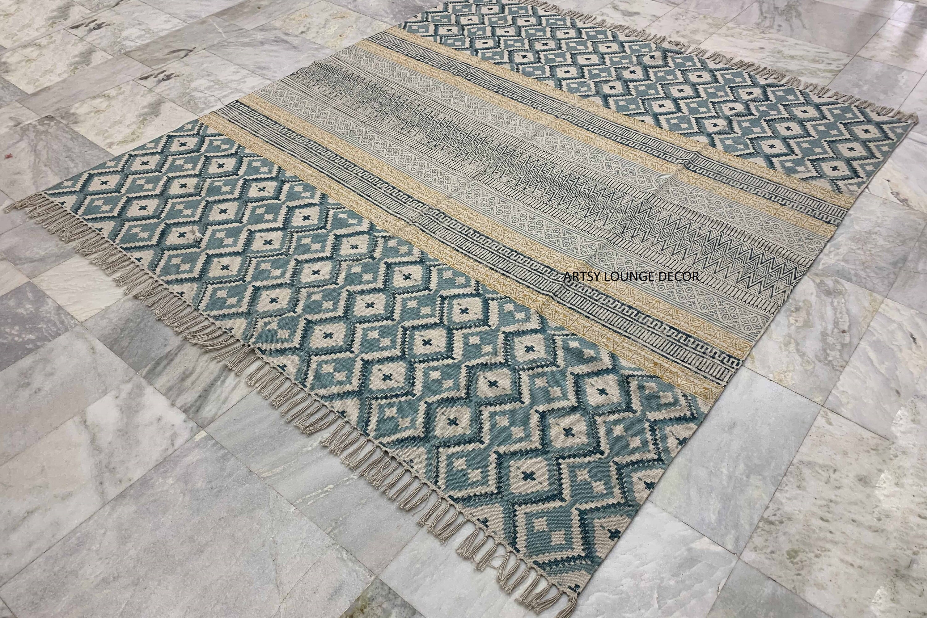 8x8 Rug Square Rug Handmade Rug Indian Rug Area Rug Aztec | Etsy