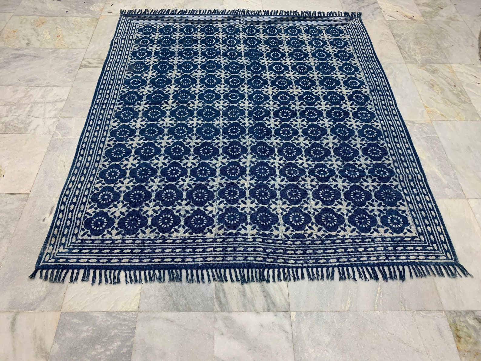 8x8 Square Rug Handmade Rug Indian Rug Outdoor / Indoor / Etsy