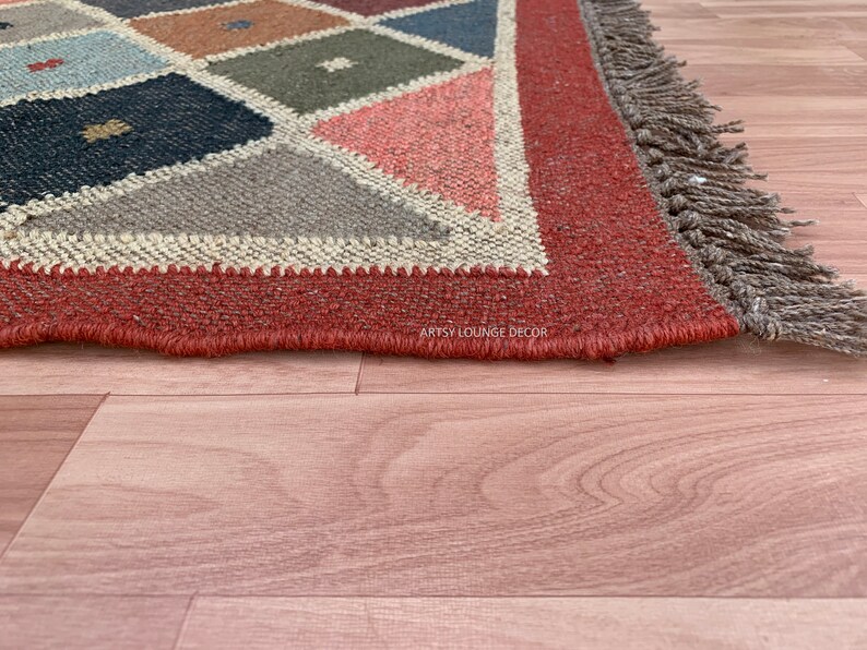 2x6 Handmade Wool Jute Rug Runner Rug Kilim Rug Aztec Rug Etsy