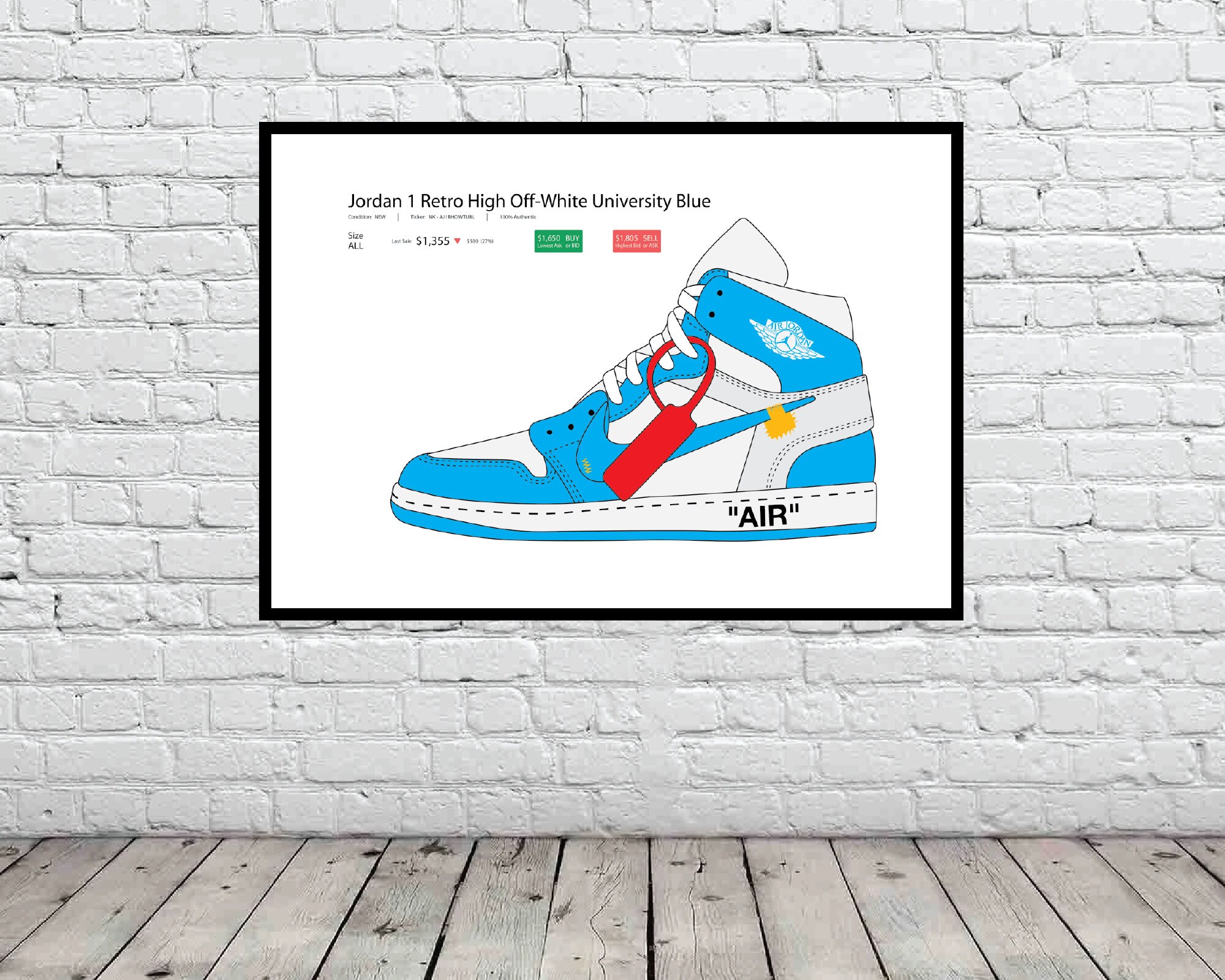 off white jordan poster