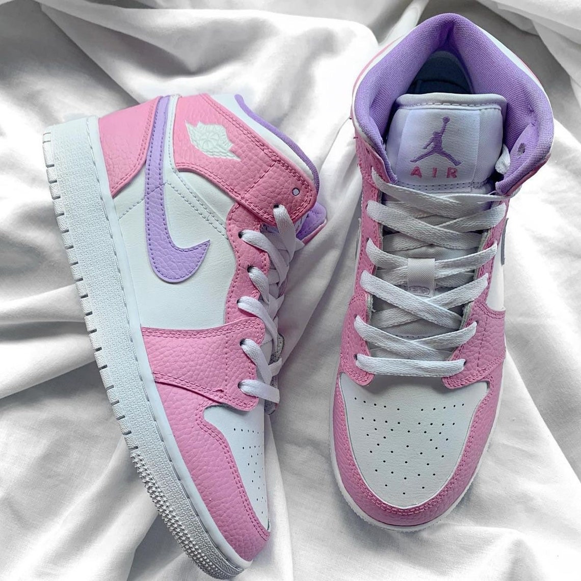 nike jordans pink and purple