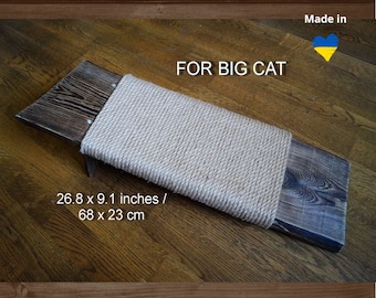 Cat scratcher - Floor cat furniture  - Reclaimed wood