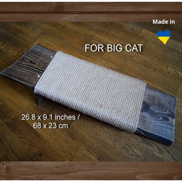 Cat scratcher - Floor cat furniture  - Reclaimed wood