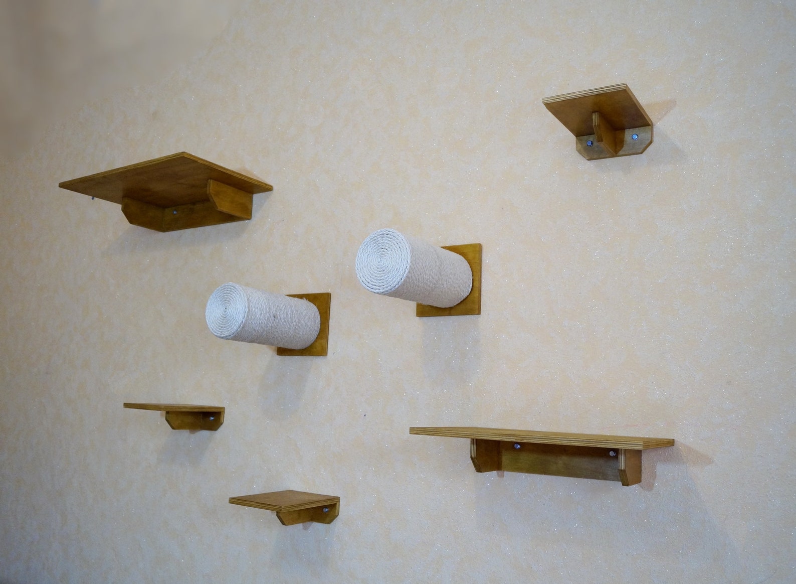 Mid century modern Cat furniture wall mounted Cat tower Etsy