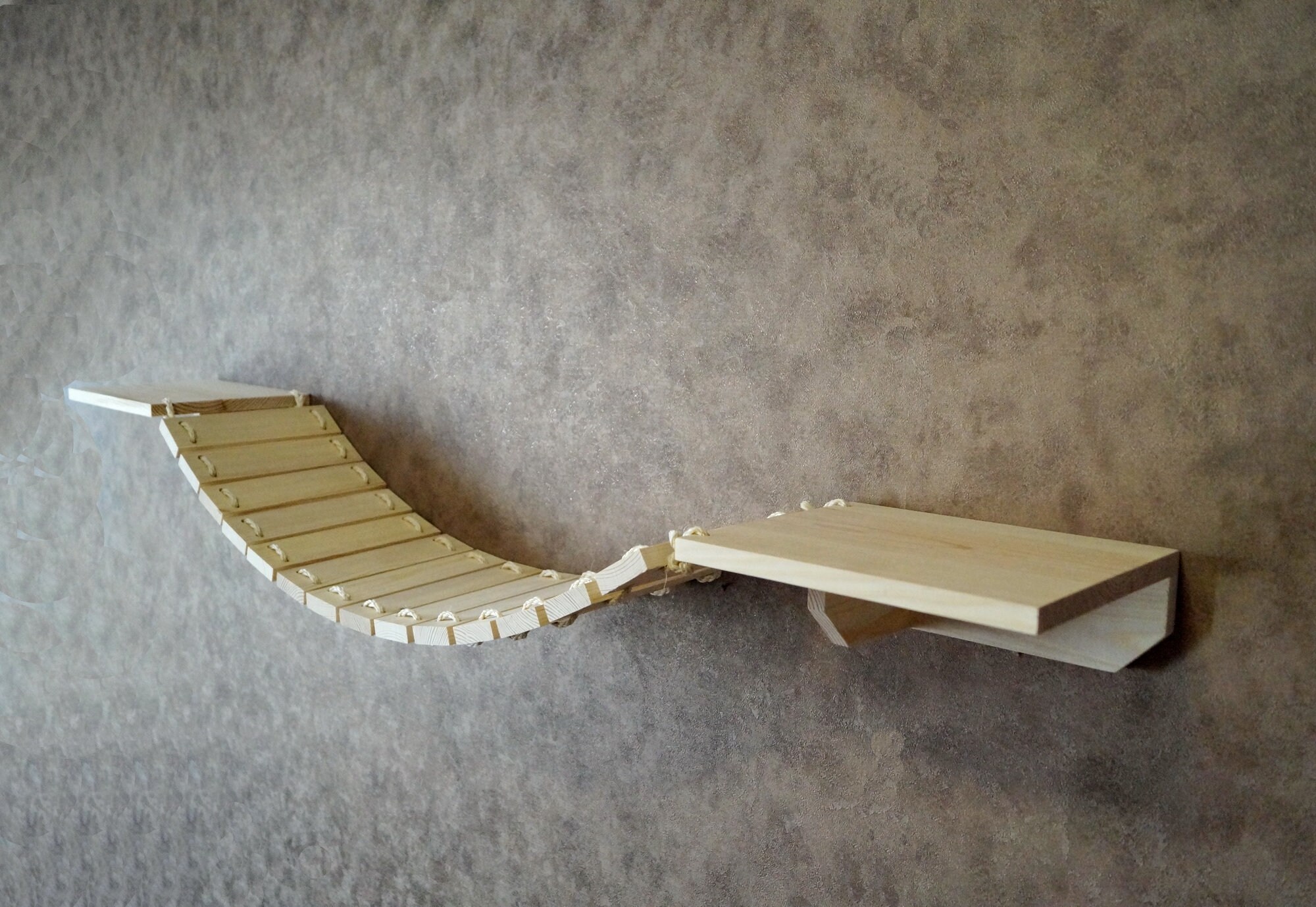 Wall mounted cat bridge from natural wood with Cat wall Etsy