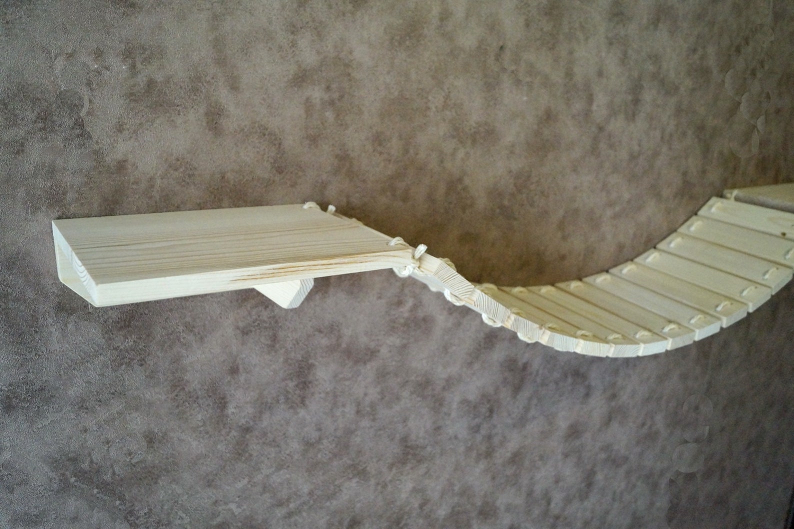 Wall mounted cat bridge from natural wood with Cat wall Etsy