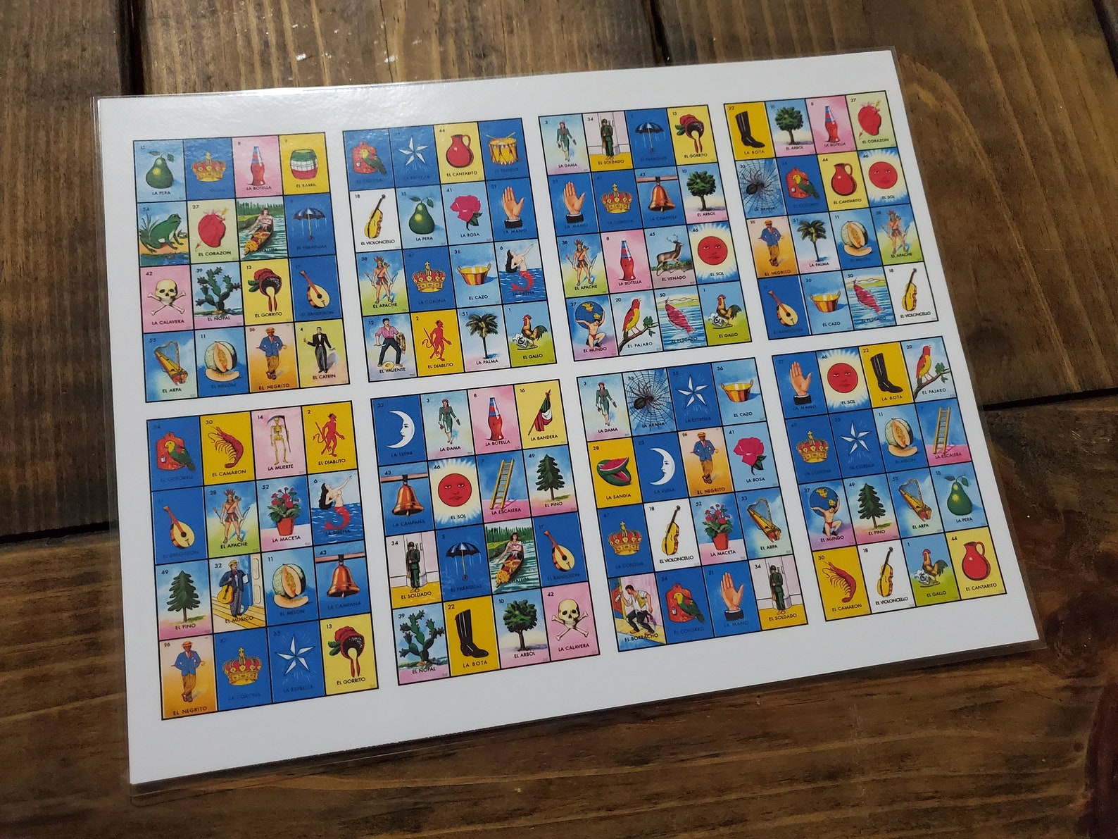 Single Laminated Loteria Playing Cards Etsy