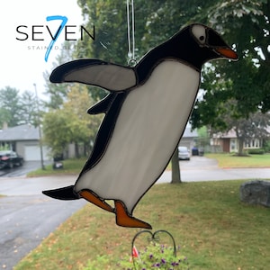 Penguin On The Move, Stained Glass Suncatcher