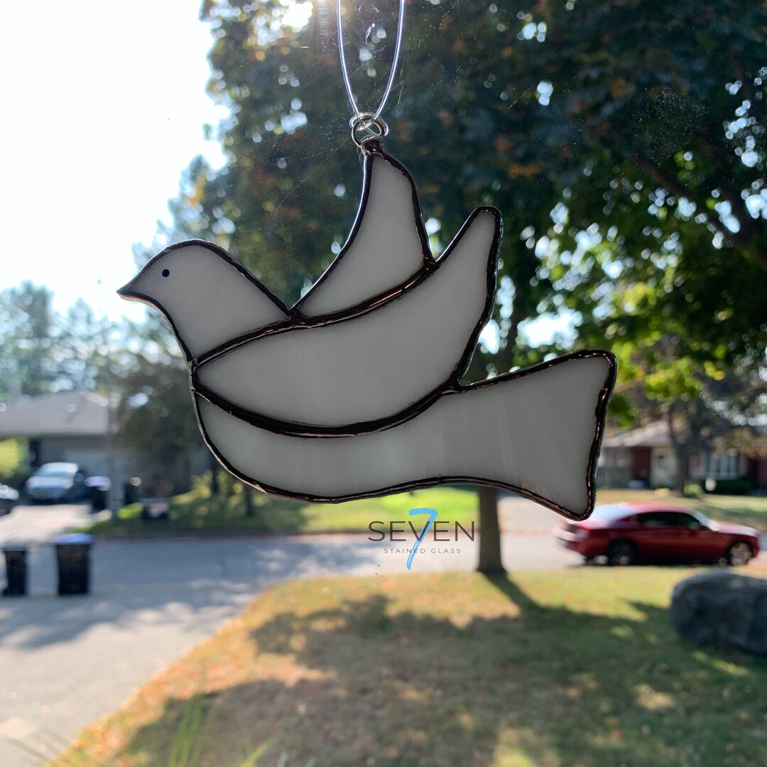 Stained Glass Dove Christmas Tree Ornament - Etsy