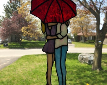 Amoureux des vitraux sous le parapluie, je suis avec toi, beau temps, mauvais temps