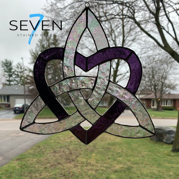 Celtic Love Knot Stained Glass Suncatcher