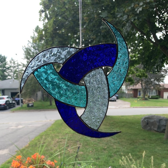 Stained Glass Tattoo in Blue