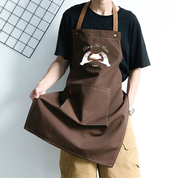 Custom Logo Apron Etsy