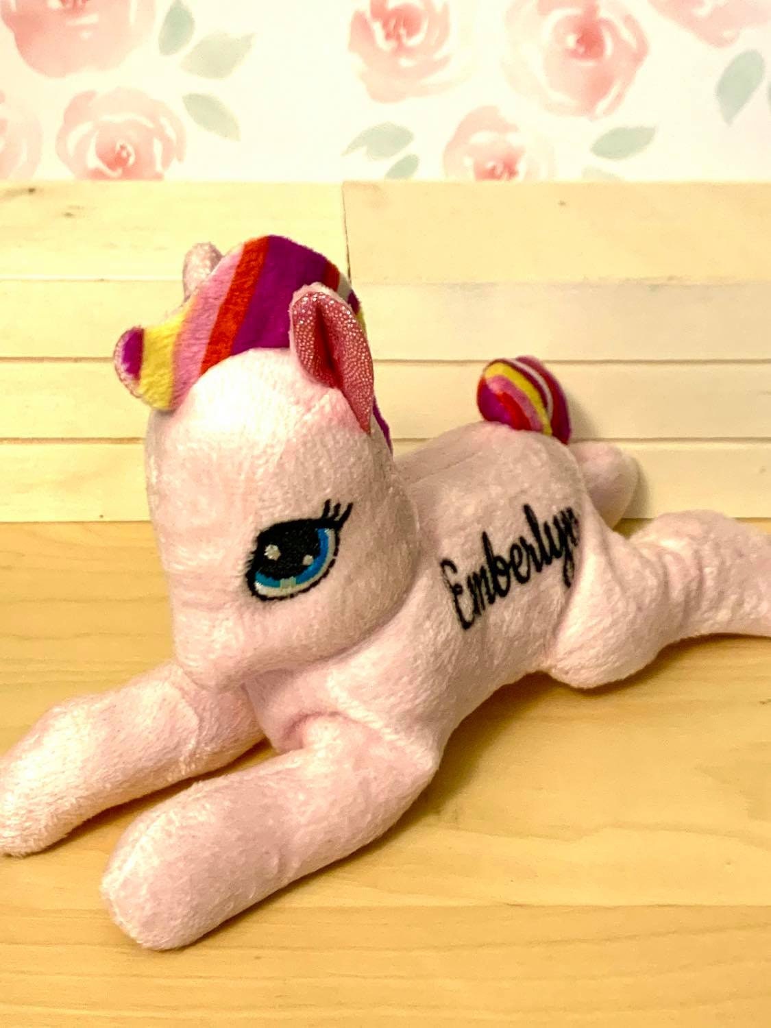 Personalized 8 PINK Plush Pony Stuffed Animal With 16 | Etsy