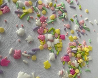 Bunny Blend Edible Sprinkle Mix, Yellow Bunny Sprinkle Mix, Easter Sprinkles for Baked Goods, Some Bunny is One sprinkles, Spring themed