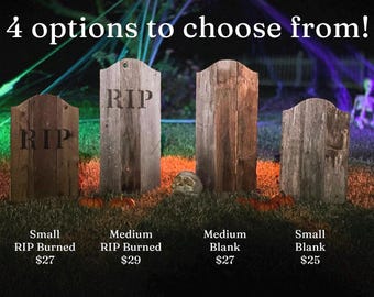 Bump Top Wood Tombstone - Halloween Yard Decoration