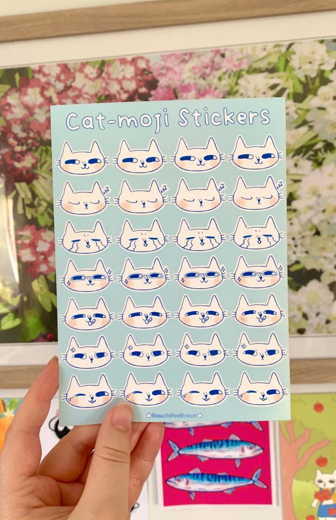 Cat Mood Sticker Sheet | Planner Stickers | Glossy Stickers ...