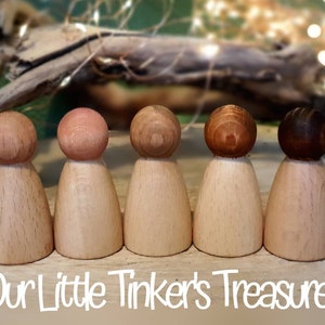 Diverse skin tone peg people, gift ideas, Montessori resources, curiosity approach, vegan,loose parts, wooden toy Multicultural,educational