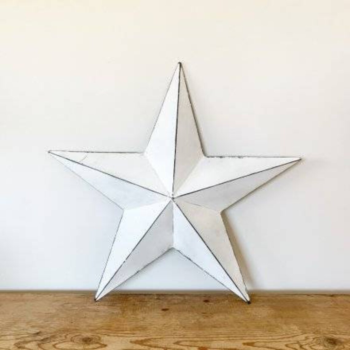White rustic metal star Wall decor shelf decor bake off Etsy