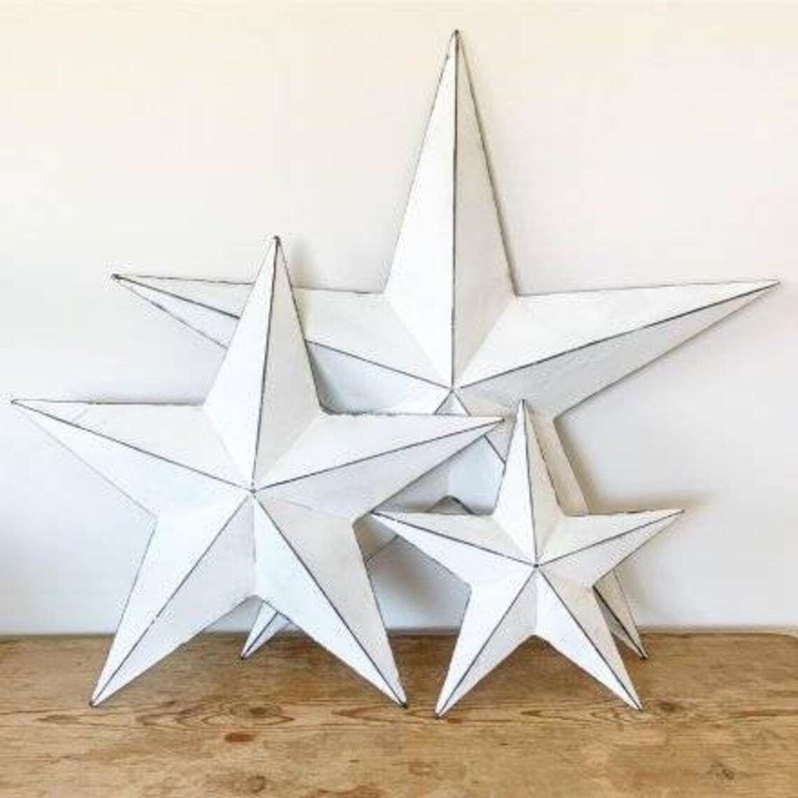 White rustic metal star Wall decor shelf decor bake off Etsy