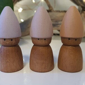 Poupée gnome neutre, cadeau pour les enfants, décoration pour enfants, curiosité, jouets en bois, peint à la main, Montessori, éducatif, sans plastique
