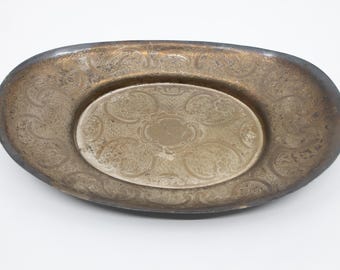 Bandeja/bandeja para pan vintage bañada en plata de Barker Ellis EPCA, fabricada en Inglaterra.