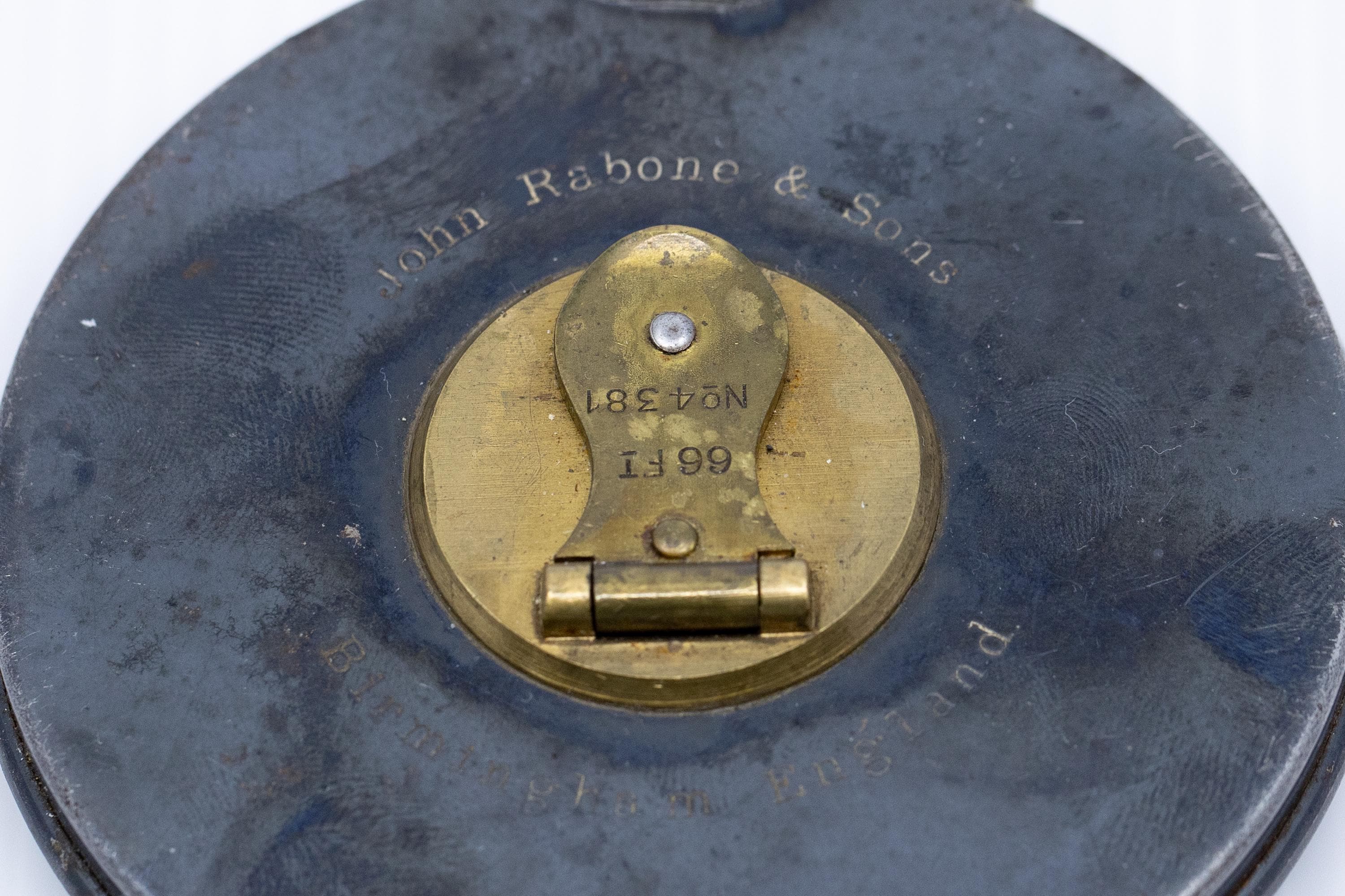 John Rabone John Rabone & Sons of Birmingham England Tape Measure - Vintage 66 Foot ...