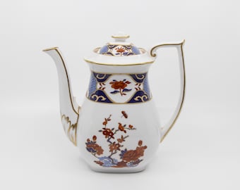 Cafetera Spode Shima vintage de porcelana fina