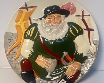 Vintage Davenport Pottery Limited Edition “Falstaff” Toby Plate – Historic Toby Plate Collection #1639A – Staffordshire England 1984