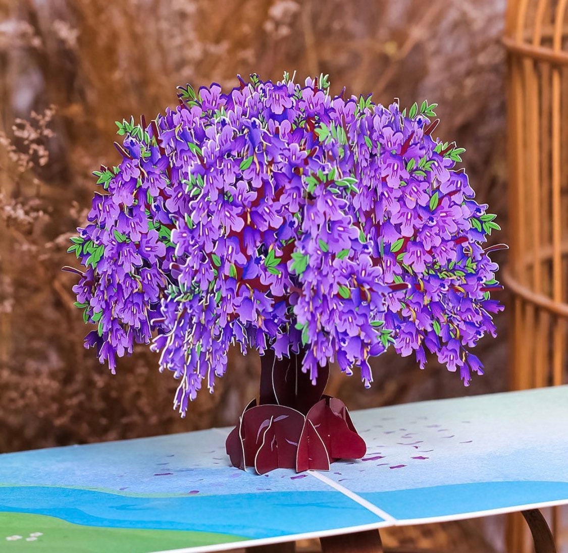 Jacaranda tree pop up card| Birthdays pop up card | Special gift card…