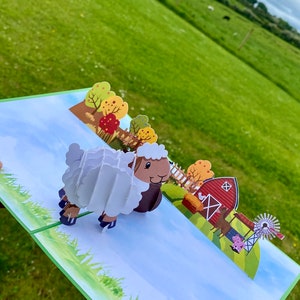 Baby sheep pop up card | Birthdays pop up card