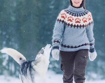 Pull Pendleton Femme En Laine Vierge Gris - Taille S Col Montant - Occasion Très Bon état