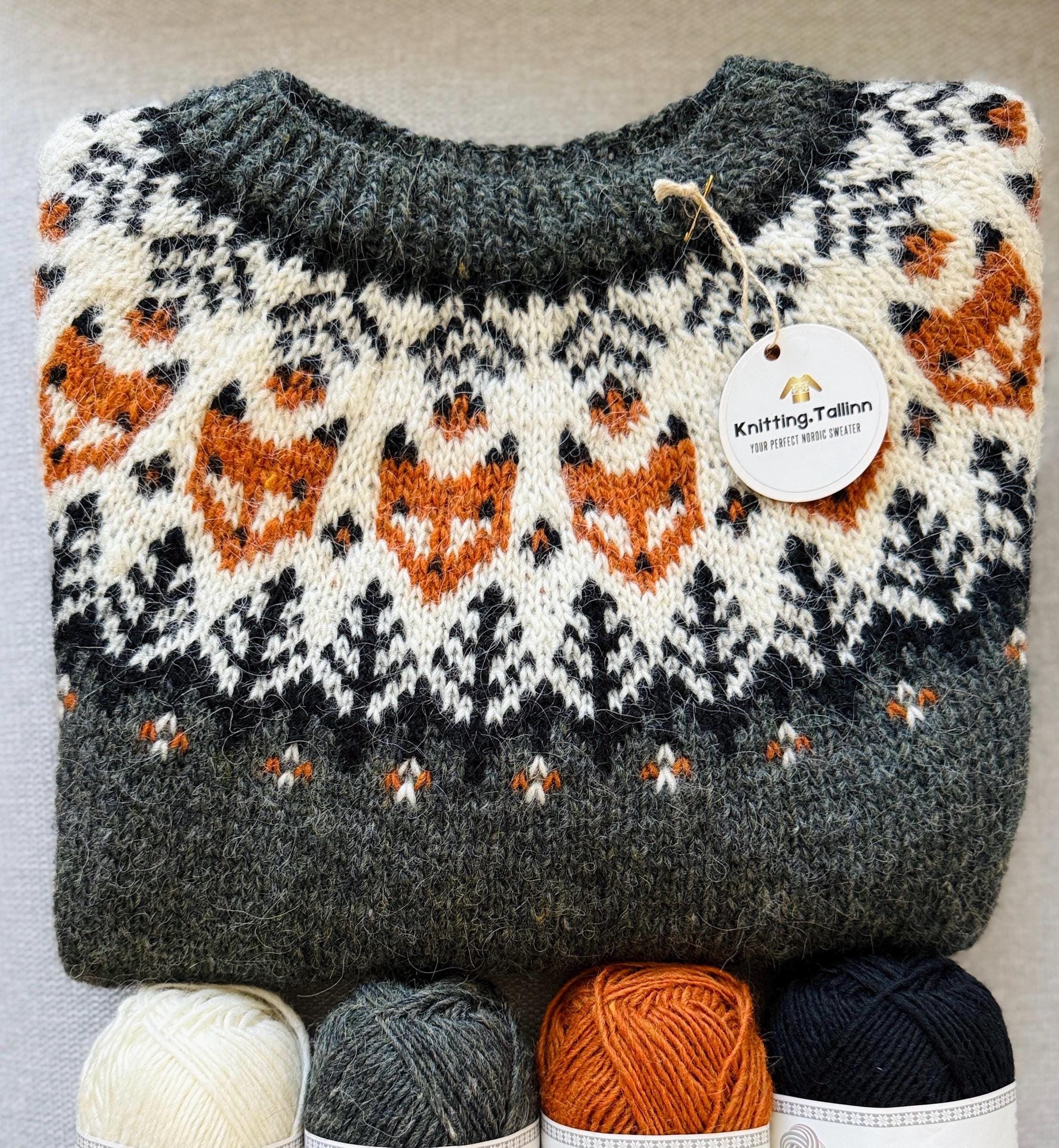 Womens Jumper FOX Icelandic Sweater Foxes Scandinavian