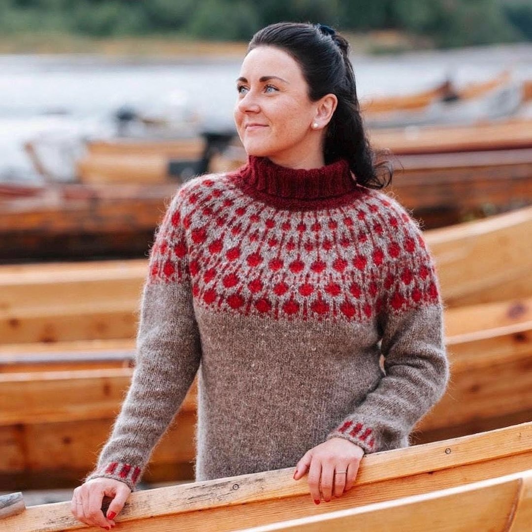 Wolle Damenpullover Beere Krepp-Pulli Frieda, Beere Von Reiff
