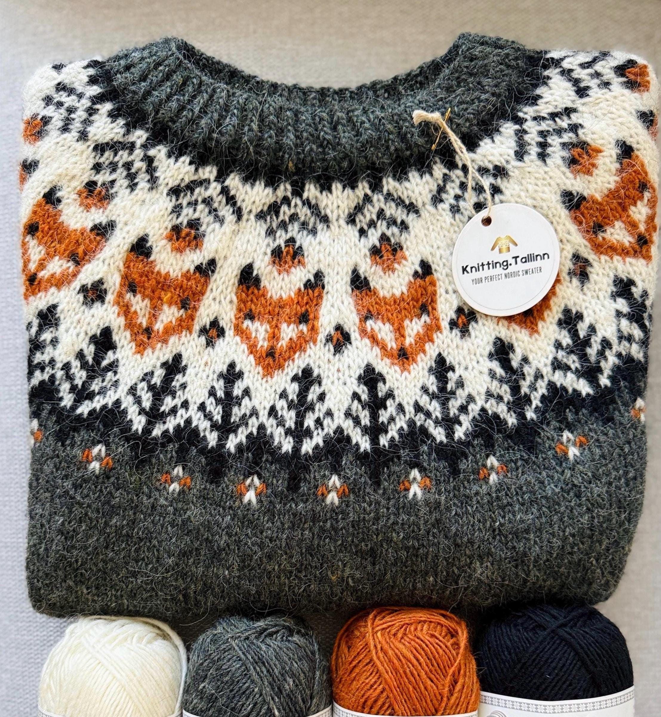 Womens Jumper FOX Icelandic Sweater Foxes Scandinavian Nordic Eco