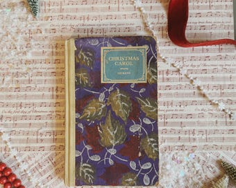 A Christmas Carol by Charles Dickens Christmas Books Antique Copy of A Christmas Carol Hand Painted Collectible Christmas