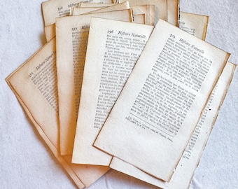 Pagine di libri francesi antichi Buffons Histoire Naturelle Parole solo in francese Fasci di pagine di libri del 1700