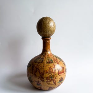 Vintage Italian Leather Covered Wine Decanter Vintage Wine Bottles Italian Decor