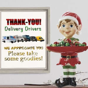 delivery driver thank you sign | 8x10 delivery driver snack sign | take a treat sign | delivery driver sign | digital download
